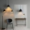 Czarna lampa podłogowa metalowa regulowany klosz retro industrialna klasyczna uniwersalna Franklin 98753 ENDON